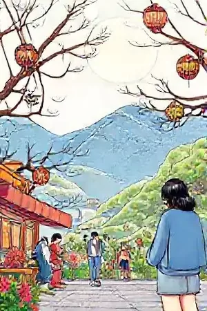 《苔原之歌》封面：水墨笔触下的苔原与独行旅人